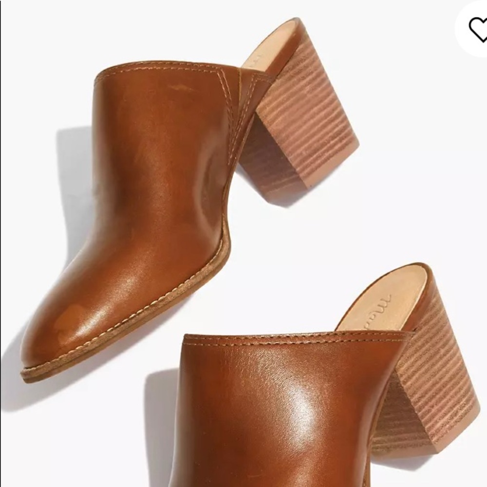 Madewell cognac Harper mules
